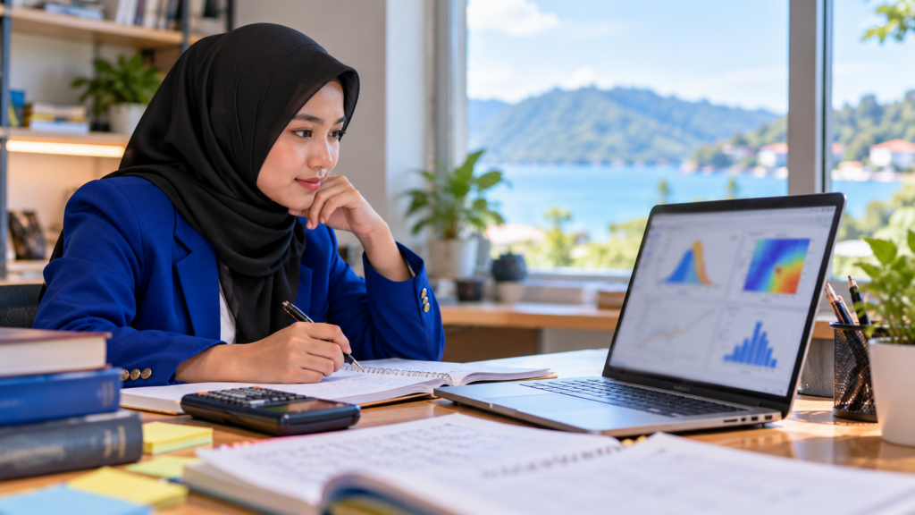 Mahasiswa Sains Aktuaria UMKOTA menganalisis data risiko